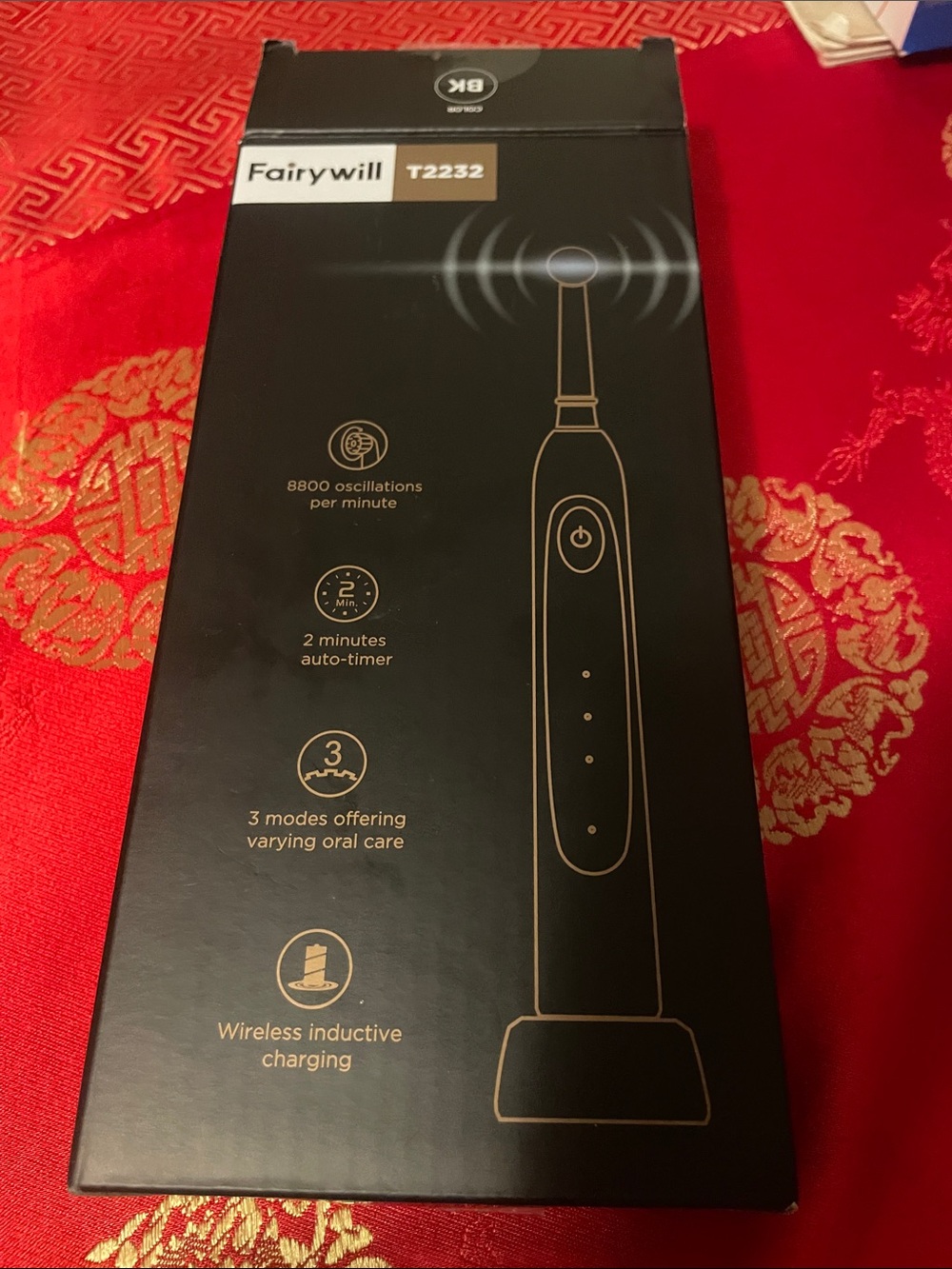 Fairywill T2232 Electric Toothbrush - Black